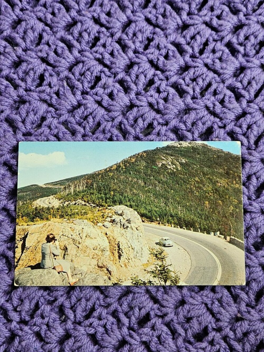 Winding Whiteface Mt Memorial Highway and Castle in the Adironack Postcard